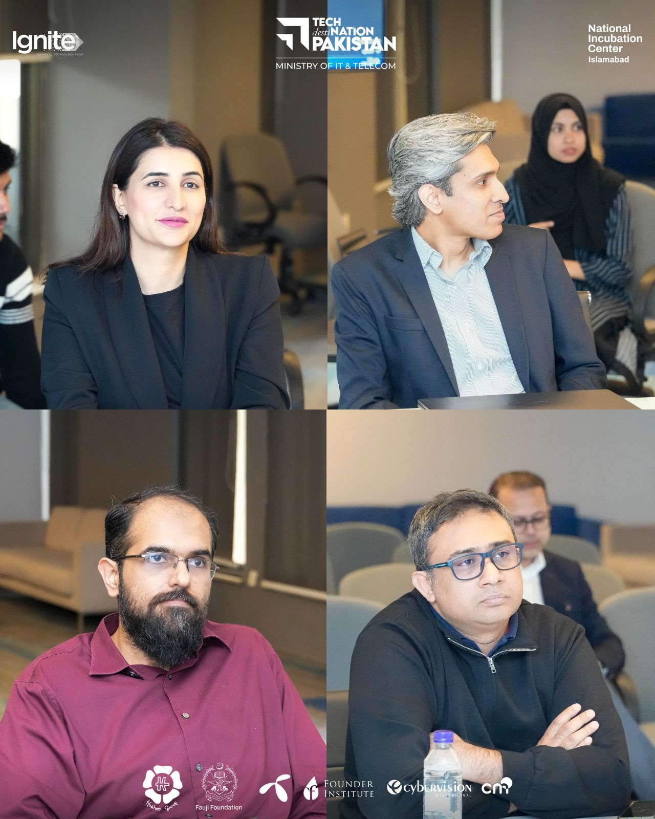 NIC Islamabad Cohort 5 - Panel of ecosystem leaders evaluating startups at National Incubation Center Islamabad